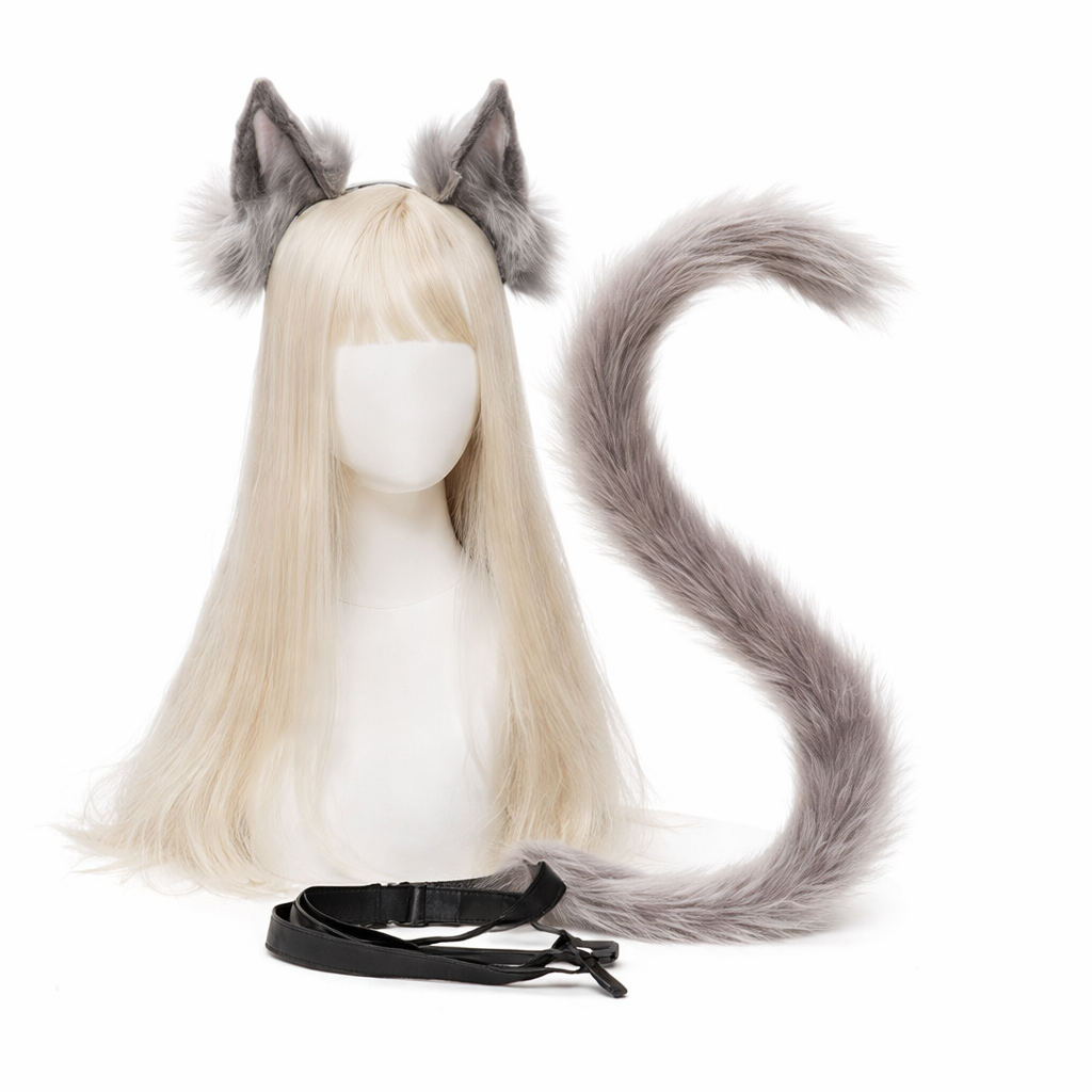 Conjunto de accesorios para Therians con orejas y cola de gato