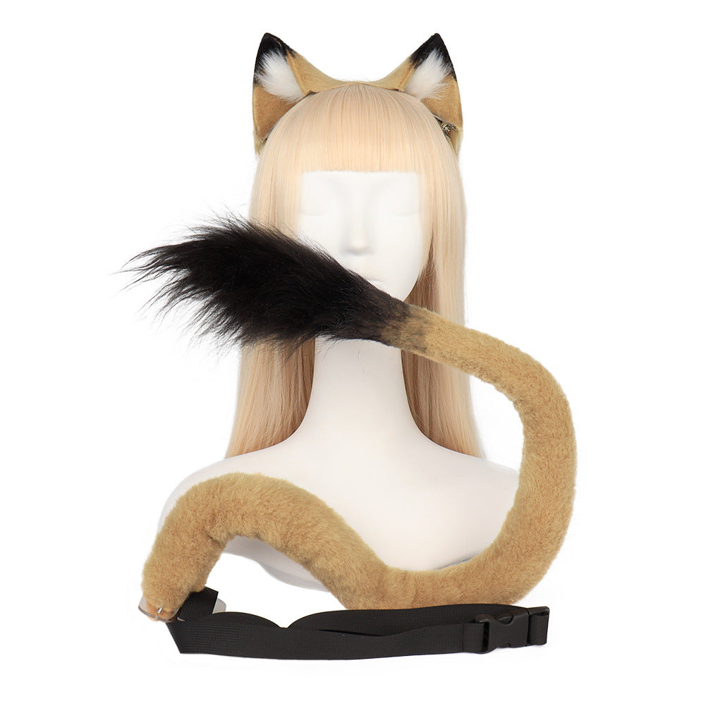 Realistic Plush Lion Ears and Tail Cosplay Set